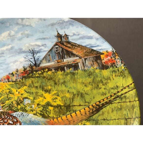 Collector Plate Edwin Knowles Wayne Anderson Upland Birds The Pheasant w/ Cert - Picture 2 of 7
